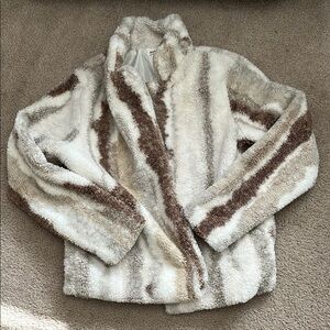 “Polished & Poised- Faux Fur Coat size small”